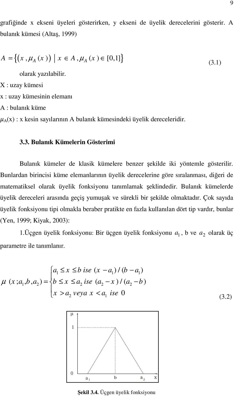 1) 3.3. Bulanık Kümelerin Gösterimi Bulanık kümeler de klasik kümelere benzer şekilde iki yöntemle gösterilir.