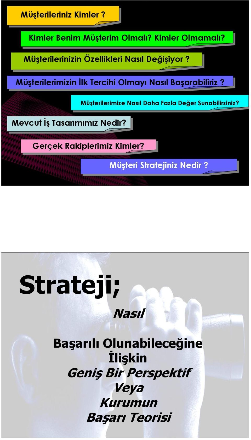 lerimize Nasıl Nasıl Daha Daha Fazla Fazla Değer Değer Sunabilirsiniz? Gerçek Rakiplerimiz Kimler?