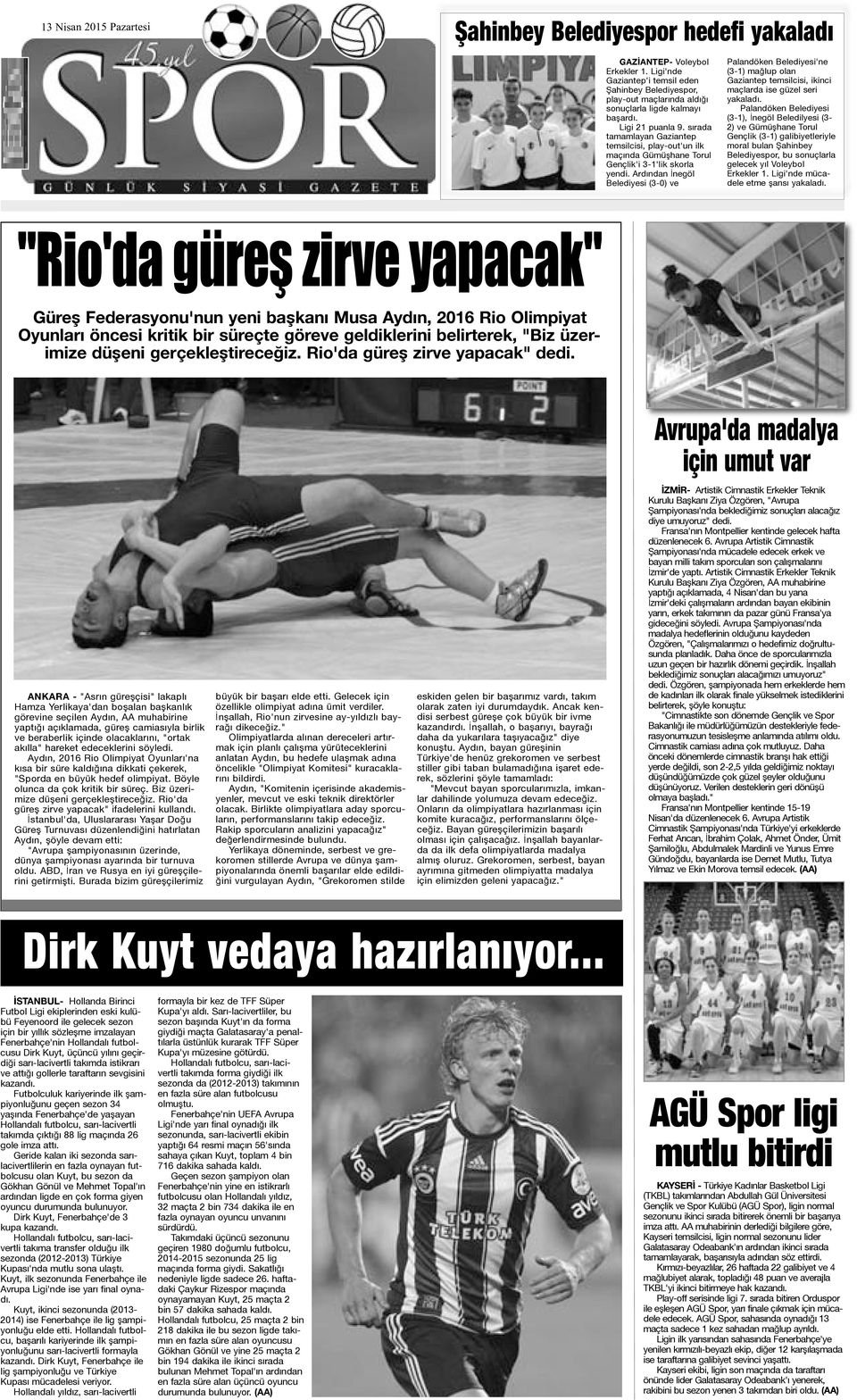 sırada tamamlayan Gaziantep temsilcisi, play-out'un ilk maçında Gümüşhane Torul Gençlik'i 3-1'lik skorla yendi.