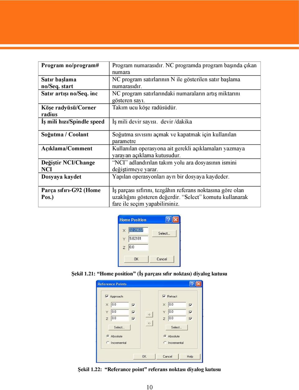 NC programda program başında çıkan numara NC program satırlarının N ile gösterilen satır başlama numarasıdır. NC program satırlarındaki numaraların artış miktarını gösteren sayı.