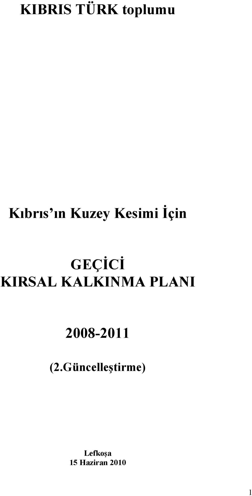 KALKINMA PLANI 2008-2011 (2.