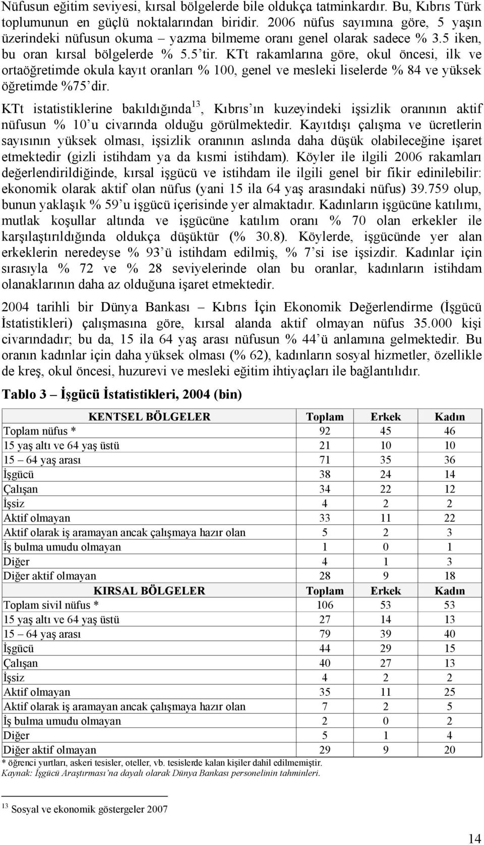 KTt rakamlarına göre, okul öncesi, ilk ve ortaöğretimde okula kayıt oranları % 100, genel ve mesleki liselerde % 84 ve yüksek öğretimde %75 dir.