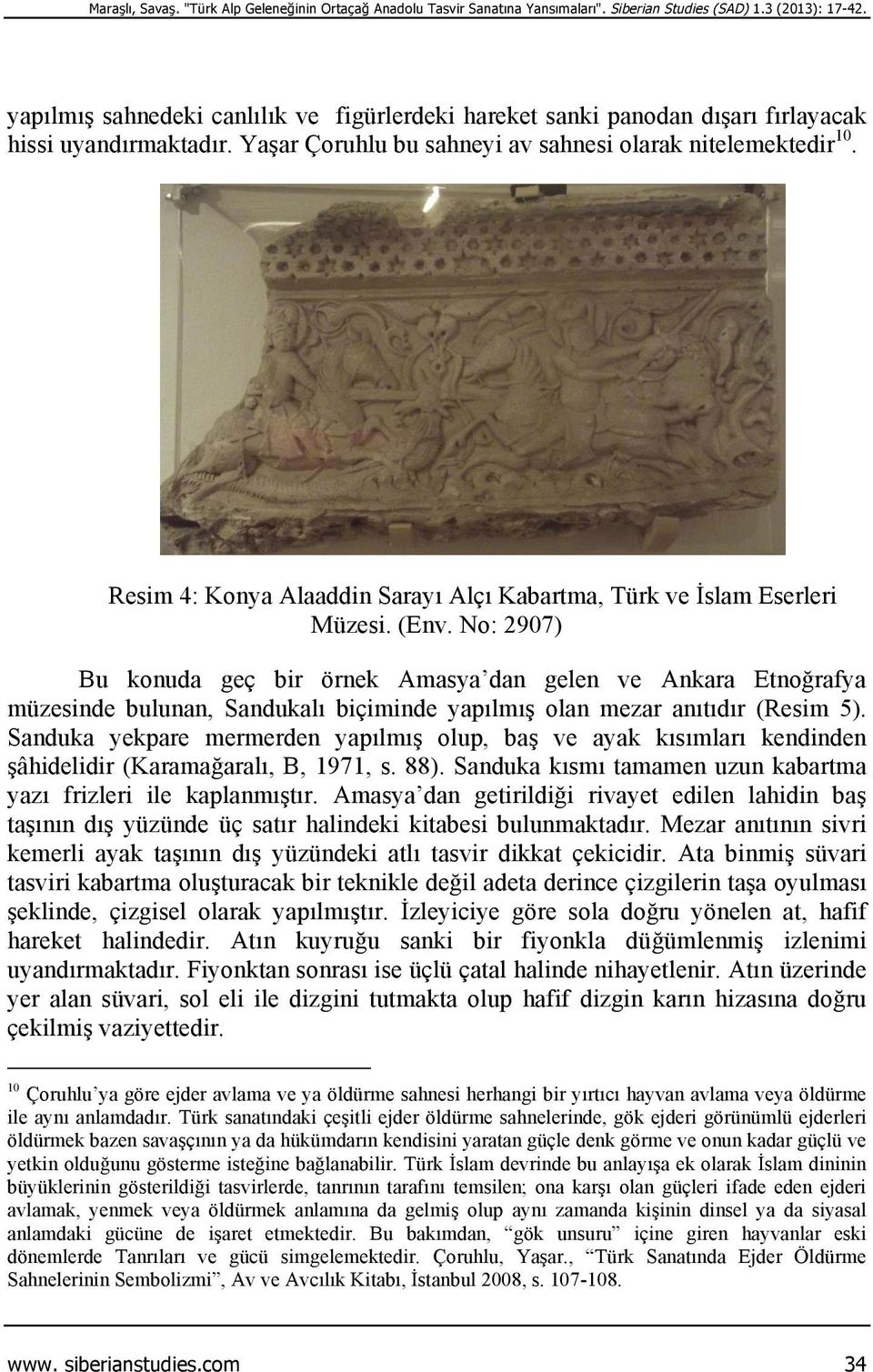 Resim 4: Konya Alaaddin Sarayı Alçı Kabartma, Türk ve İslam Eserleri Müzesi. (Env.