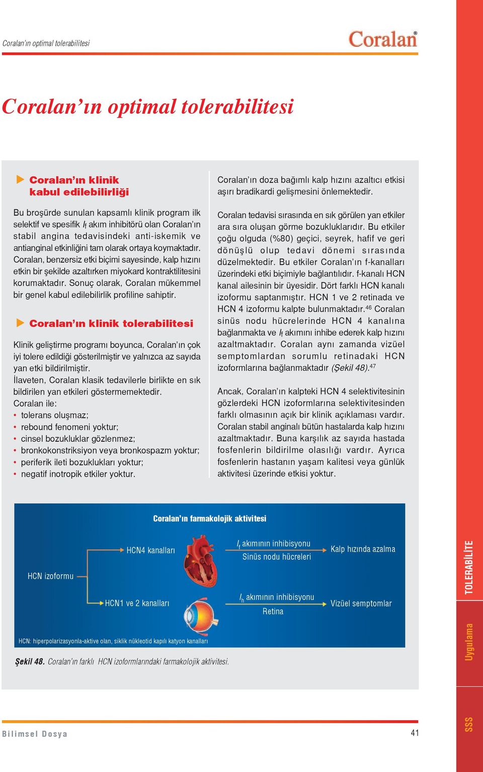 Coralan, benzersiz etki biçimi sayesinde, kalp h z n etkin bir flekilde azalt rken miyokard kontraktilitesini korumaktad r.