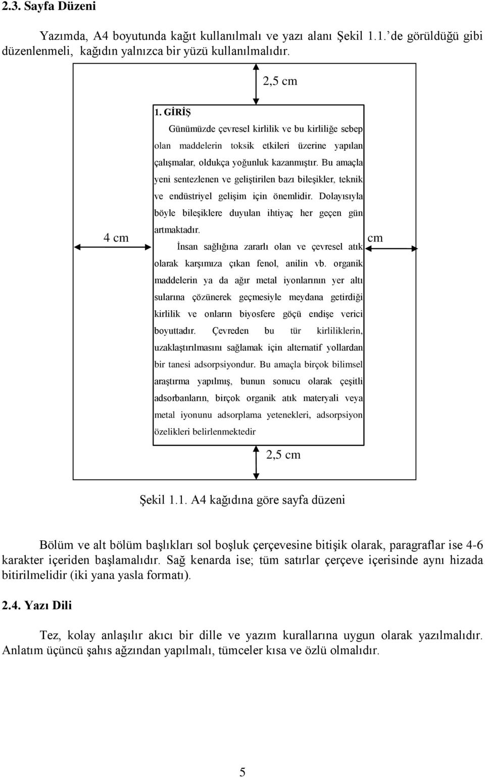 GİRİŞ 2,5 cm Günümüzde çevresel kirlilik ve bu kirliliğe sebep olan maddelerin toksik etkileri üzerine yapılan çalışmalar, oldukça yoğunluk kazanmıştır.