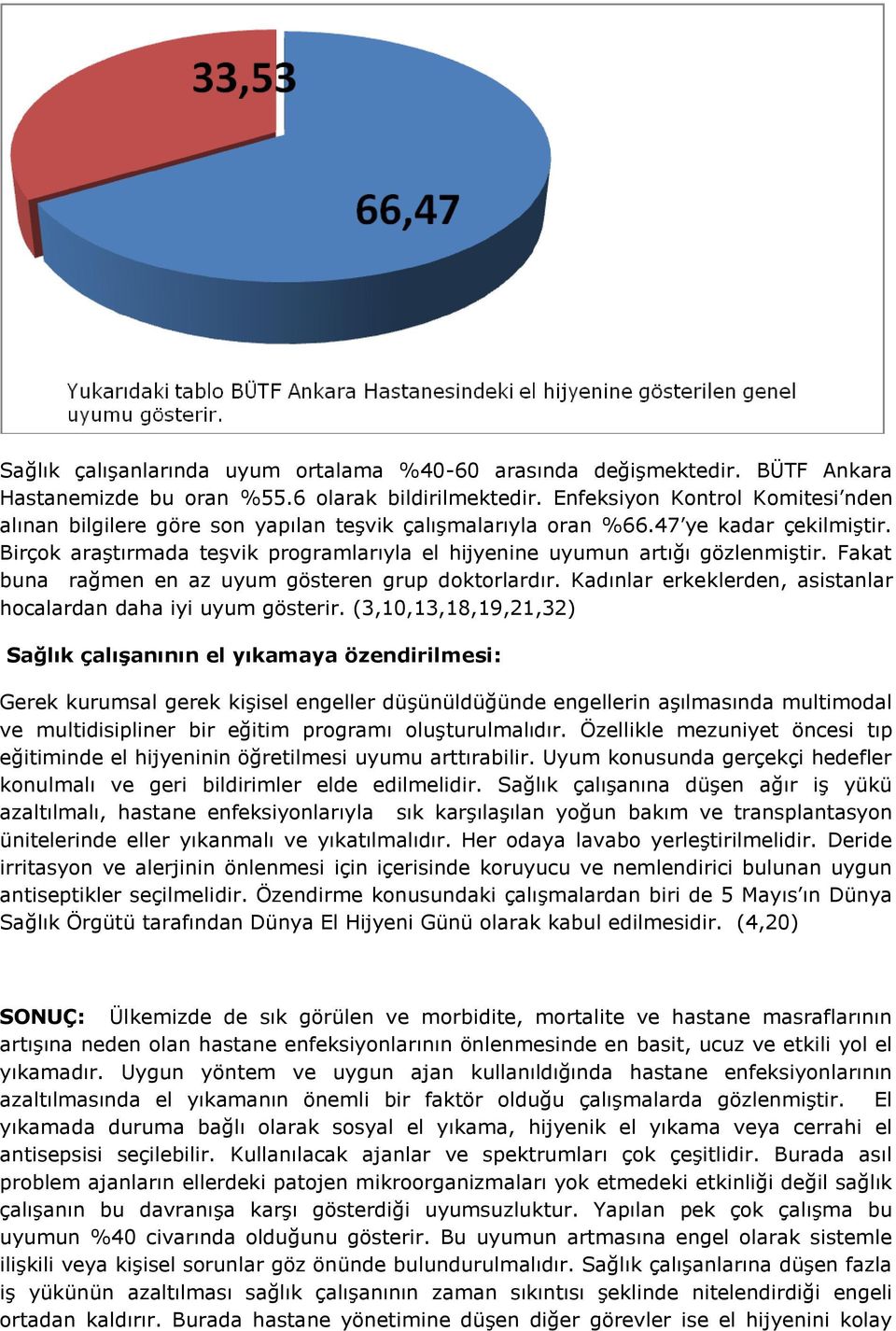 Birçok araştırmada teşvik programlarıyla el hijyenine uyumun artığı gözlenmiştir. Fakat buna rağmen en az uyum gösteren grup doktorlardır.