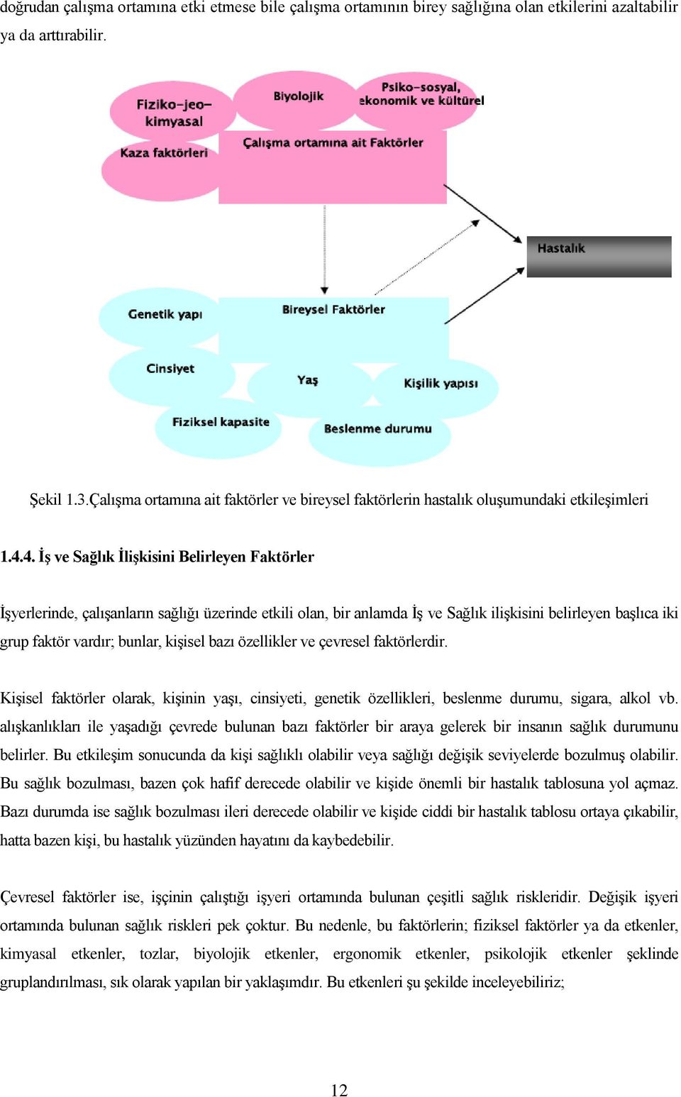 4. ĠĢ ve Sağlık ĠliĢkisini Belirleyen Faktörler ĠĢyerlerinde, çalıģanların sağlığı üzerinde etkili olan, bir anlamda ĠĢ ve Sağlık iliģkisini belirleyen baģlıca iki grup faktör vardır; bunlar, kiģisel