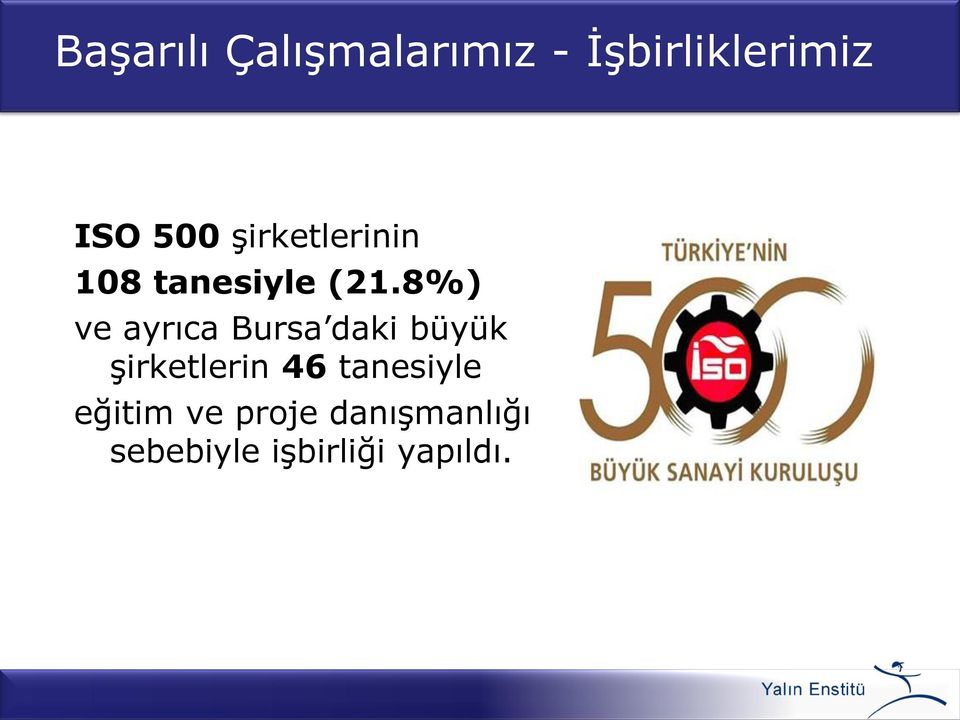 8%) ve ayrıca Bursa daki büyük şirketlerin 46