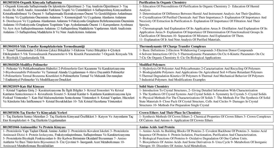 Ve Uygulama Alanların Anlatımı 8- Destilasyon Ve Uygulama Alanlarının Anlatımı 9-Fnksiyonlu Grupların Belirlenmesinin Öneminin Anlatımı 10-Fonksiyonlu Grupların Tespitinin Yapı Aydınlatmada Önemi