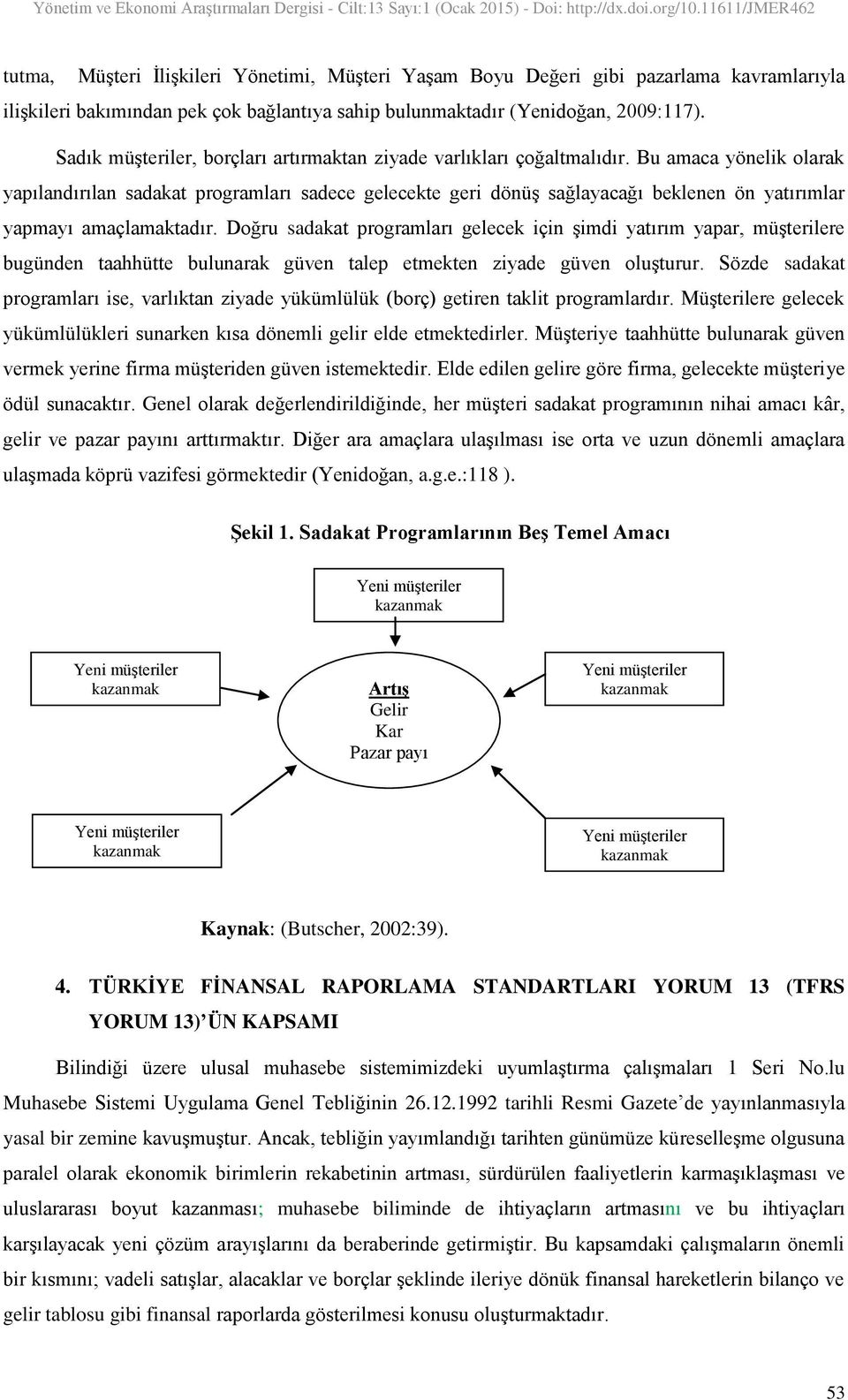 Bu amaca yönelik olarak yapılandırılan sadakat programları sadece gelecekte geri dönüģ sağlayacağı beklenen ön yatırımlar yapmayı amaçlamaktadır.