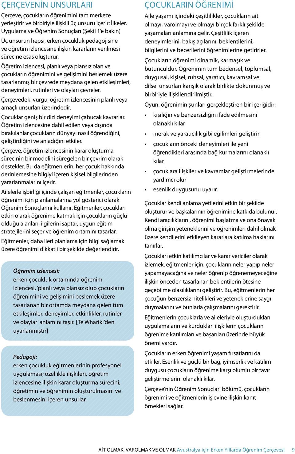 Öğretim izlencesi, planlı veya plansız olan ve çocukların öğrenimini ve gelişimini beslemek üzere tasarlanmış bir çevrede meydana gelen etkileşimleri, deneyimleri, rutinleri ve olayları çevreler.