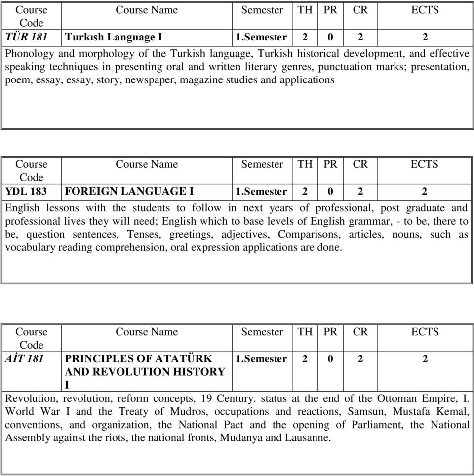 presentation, poem, essay, essay, story, newspaper, magazine studies and applications YDL 183 FOREIGN LANGUAGE I 1.