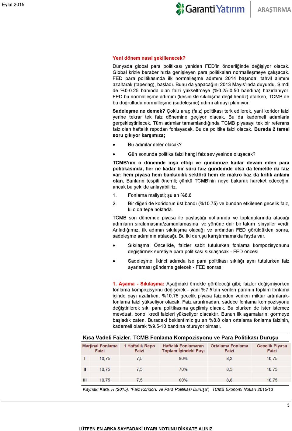 25 banında olan faizi yükseltmeye (%0.25-0.50 bandına) hazırlanıyor.