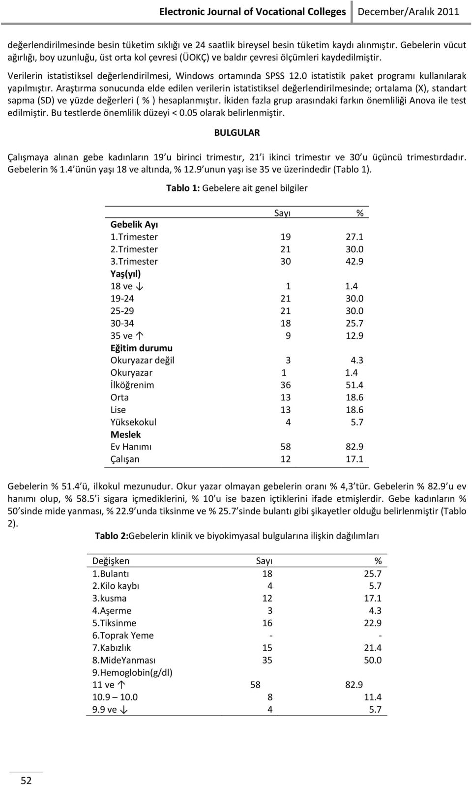 0 istatistik paket programı kullanılarak yapılmıştır.