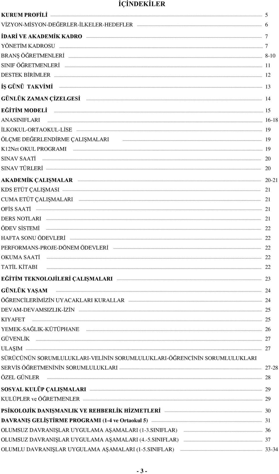 20-21 KDS ETÜT ÇALIŞMASI 21 CUMA ETÜT ÇALIŞMALARI 21 OFİS SAATİ 21 DERS NOTLARI 21 ÖDEV SİSTEMİ 22 HAFTA SONU ÖDEVLERİ 22 PERFORMANS-PROJE-DÖNEM ÖDEVLERİ 22 OKUMA SAATİ 22 TATİL KİTABI 22 EĞİTİM