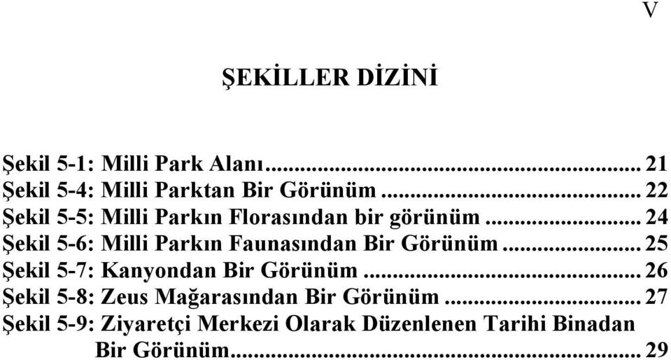 .. 24 Şekil 5-6: Milli Parkın Faunasından Bir Görünüm... 25 Şekil 5-7: Kanyondan Bir Görünüm.