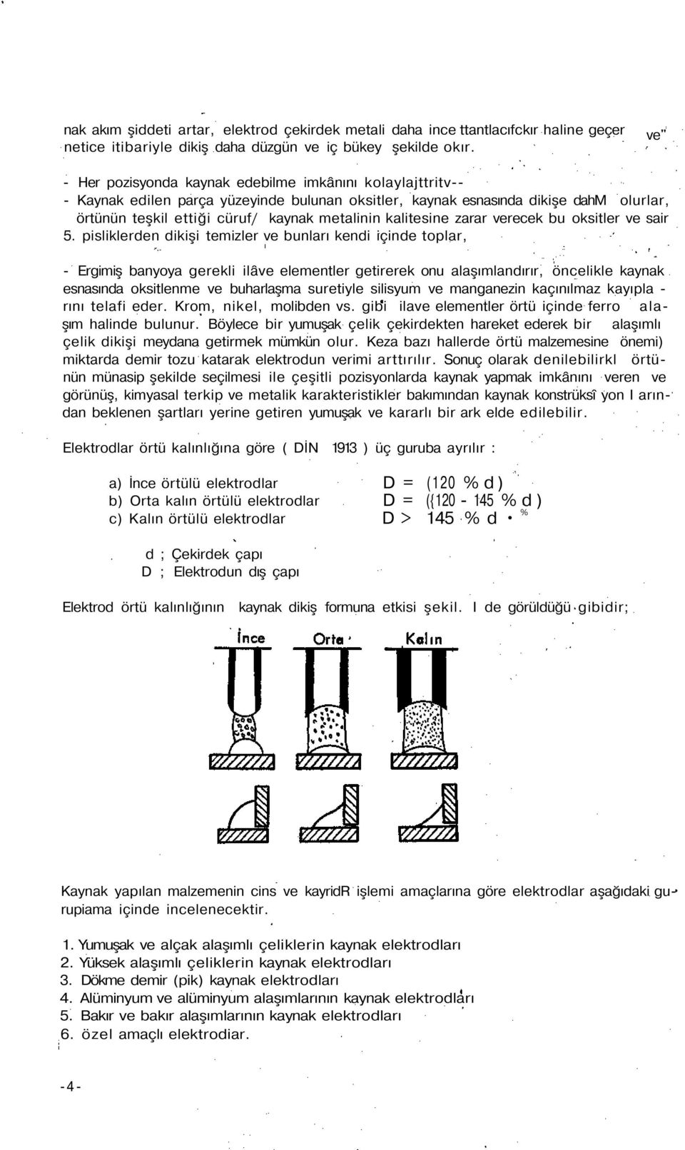 kalitesine zarar verecek bu oksitler ve sair.