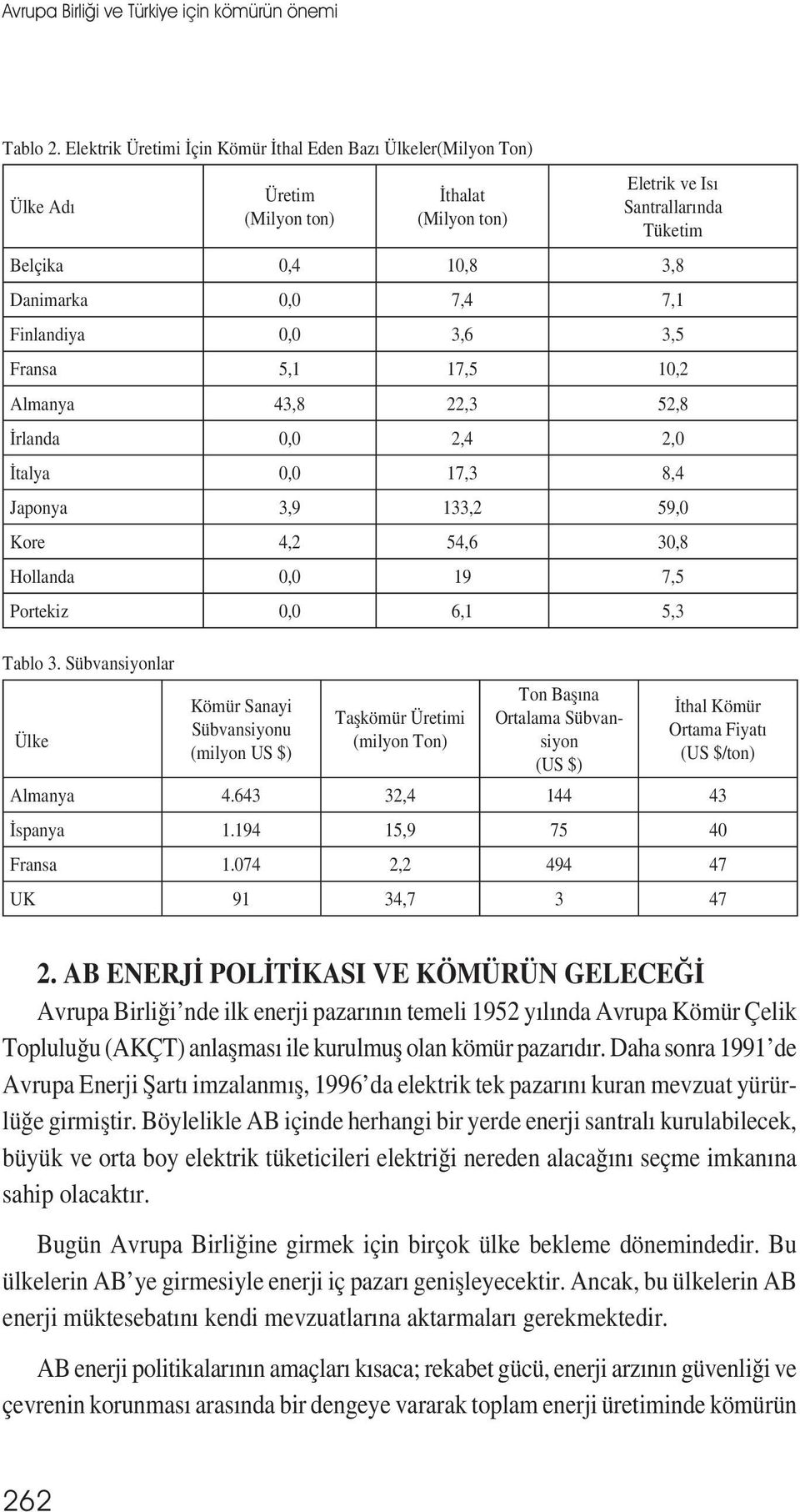 Finlandiya 0,0 3,6 3,5 Fransa 5,1 17,5 10,2 Almanya 43,8 22,3 52,8 İrlanda 0,0 2,4 2,0 İtalya 0,0 17,3 8,4 Japonya 3,9 133,2 59,0 Kore 4,2 54,6 30,8 Hollanda 0,0 19 7,5 Portekiz 0,0 6,1 5,3 Tablo 3.