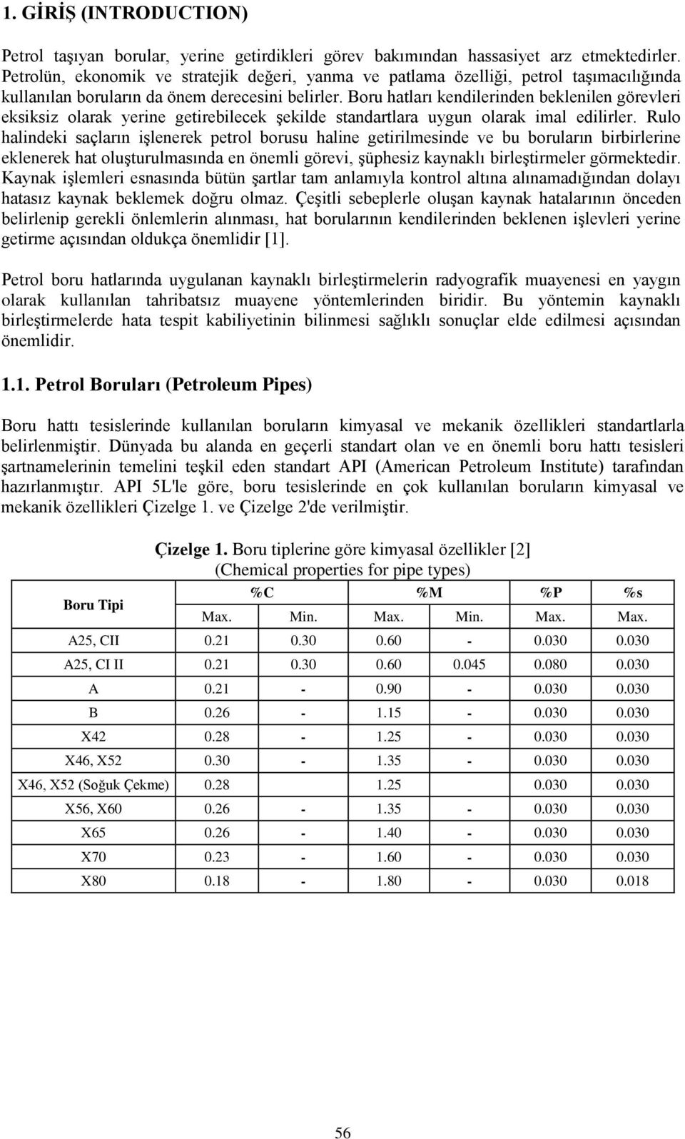 Boru hatları kendilerinden beklenilen görevleri eksiksiz olarak yerine getirebilecek şekilde standartlara uygun olarak imal edilirler.