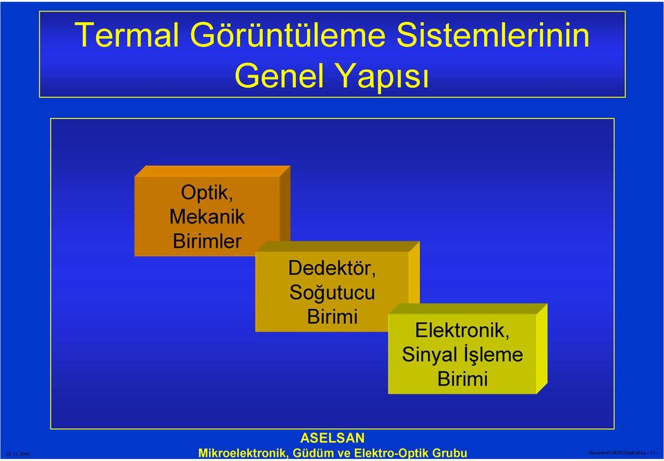 Dedektör, Soğutucu Birimi Elektronik,