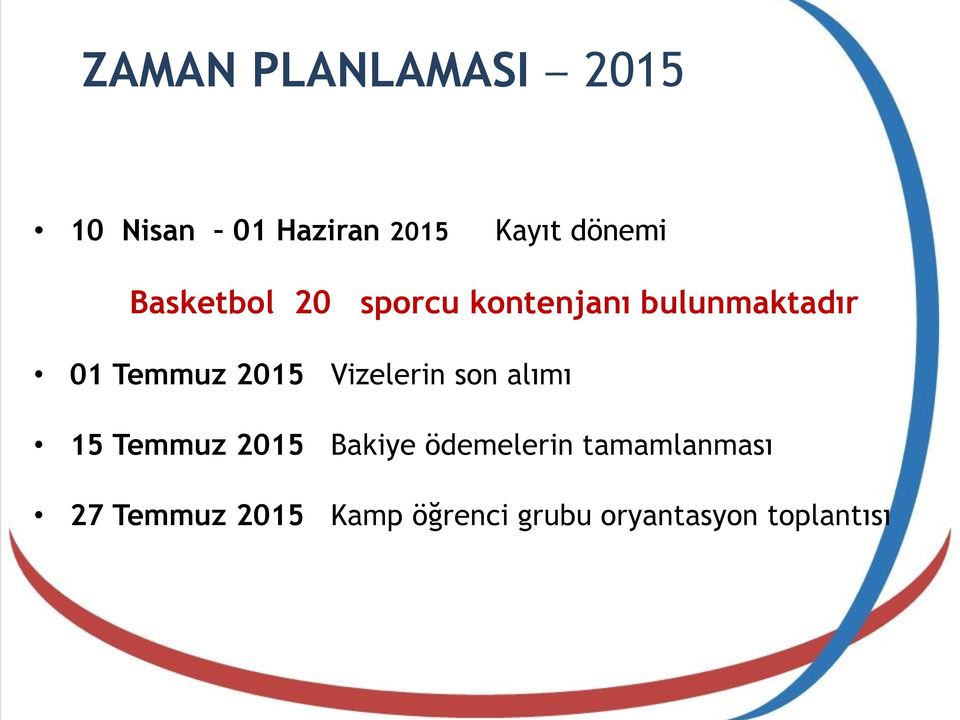 Vizelerin son alımı 15 Temmuz 2015 Bakiye ödemelerin