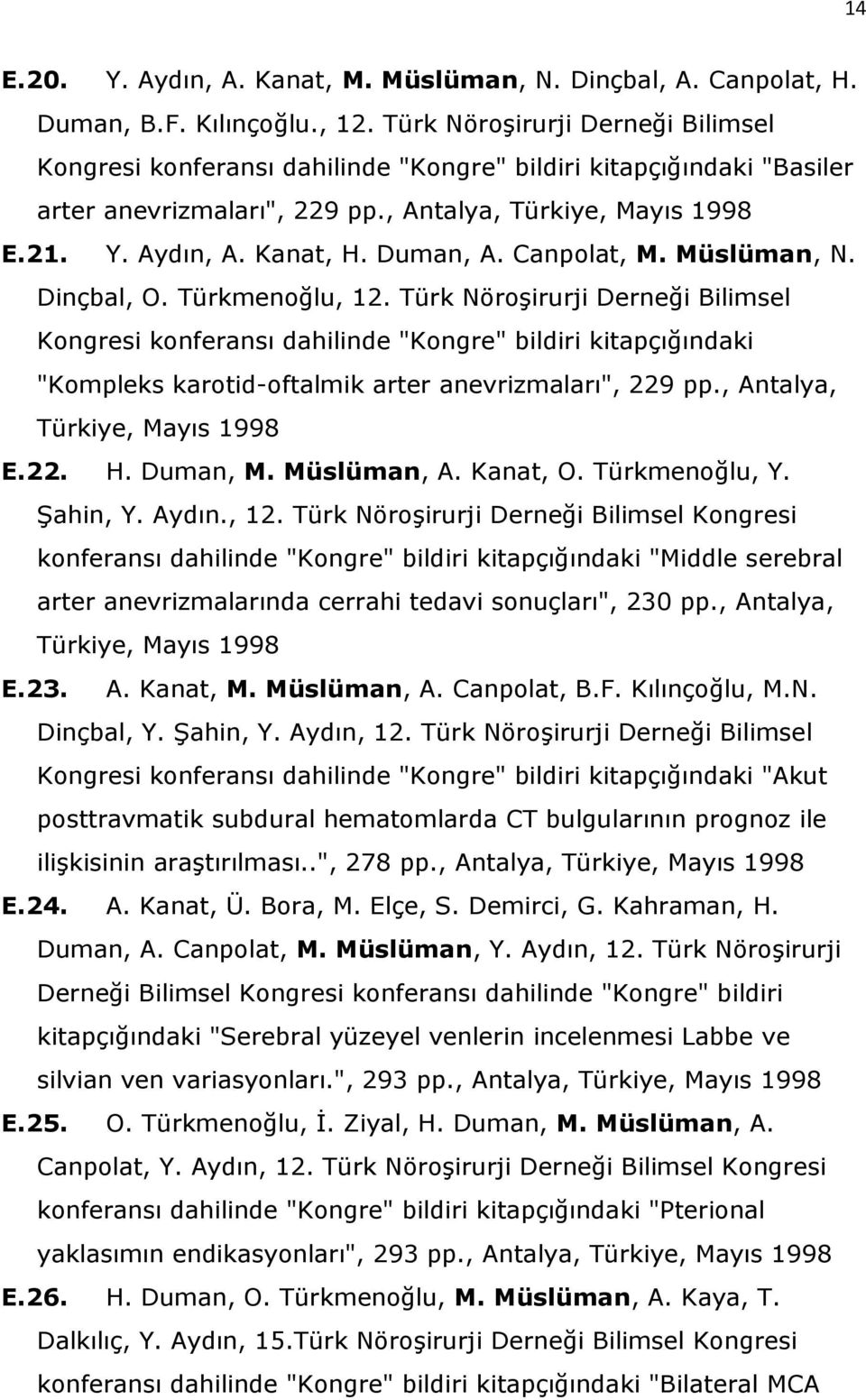 Duman, A. Canpolat, M. Müslüman, N. Dinçbal, O. Türkmenoğlu, 12.