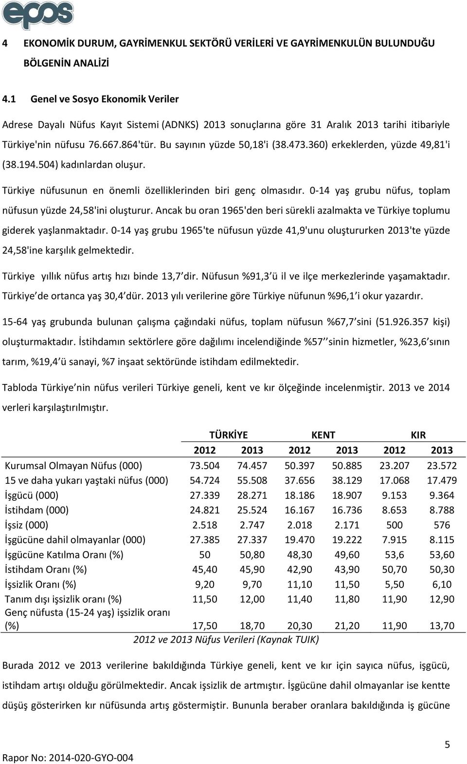 360) erkeklerden, yüzde 49,81'i (38.194.504) kadınlardan oluşur. Türkiye nüfusunun en önemli özelliklerinden biri genç olmasıdır. 0-14 yaş grubu nüfus, toplam nüfusun yüzde 24,58'ini oluşturur.