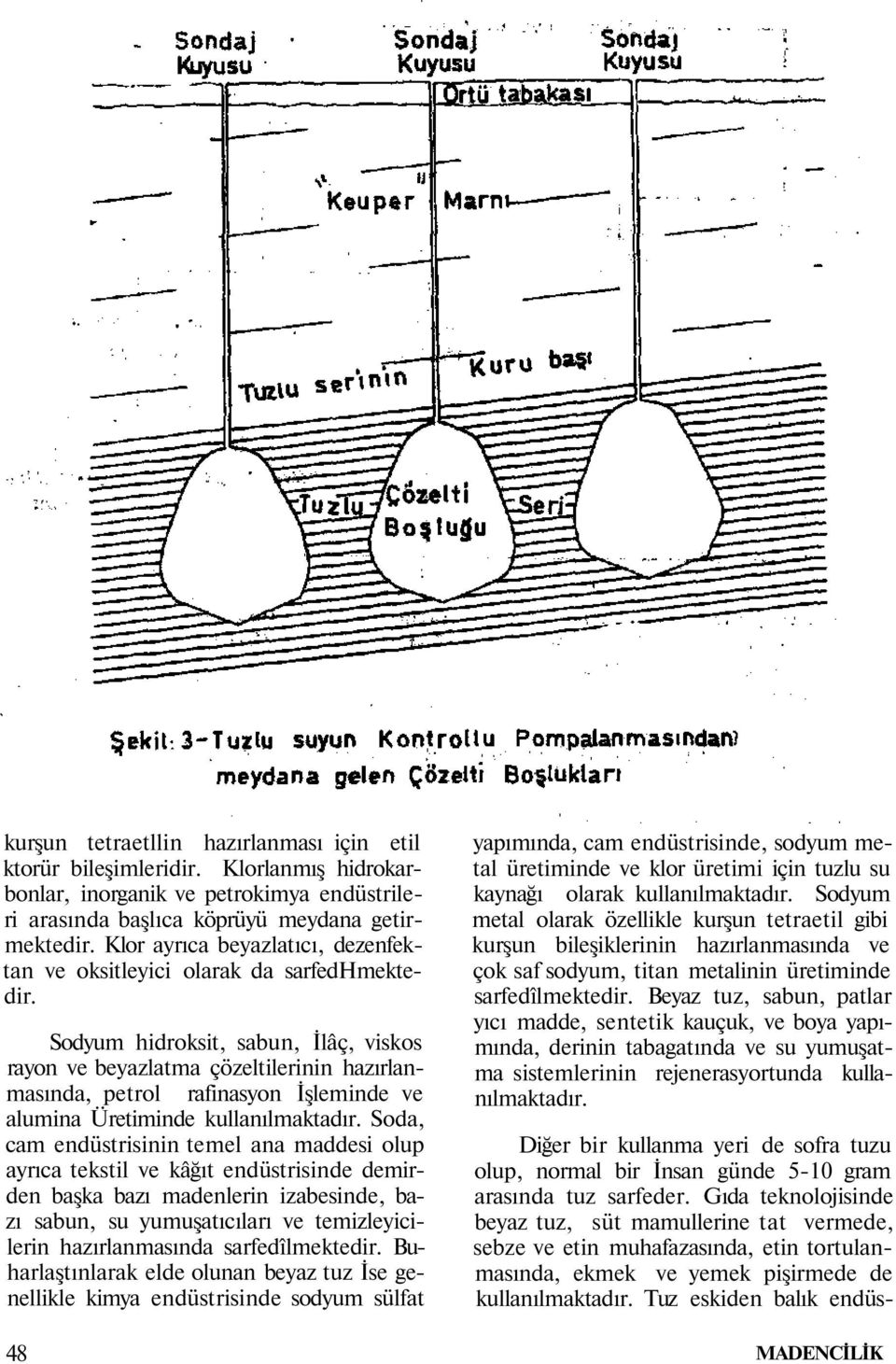 Sodyum hidroksit, sabun, İlâç, viskos rayon ve beyazlatma çözeltilerinin hazırlanmasında, petrol rafinasyon İşleminde ve alumina Üretiminde kullanılmaktadır.