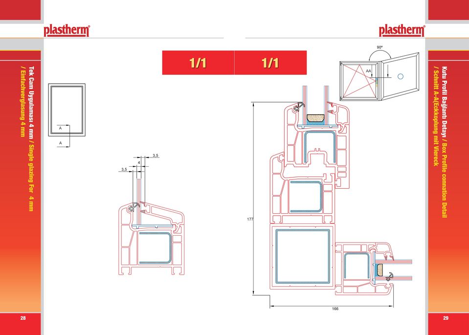 Profil Bağlantı Detayı / Box Profile connation