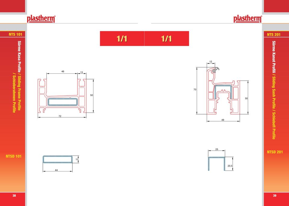 201 Sürme Kanat Profili / Sliding Sash Profile /