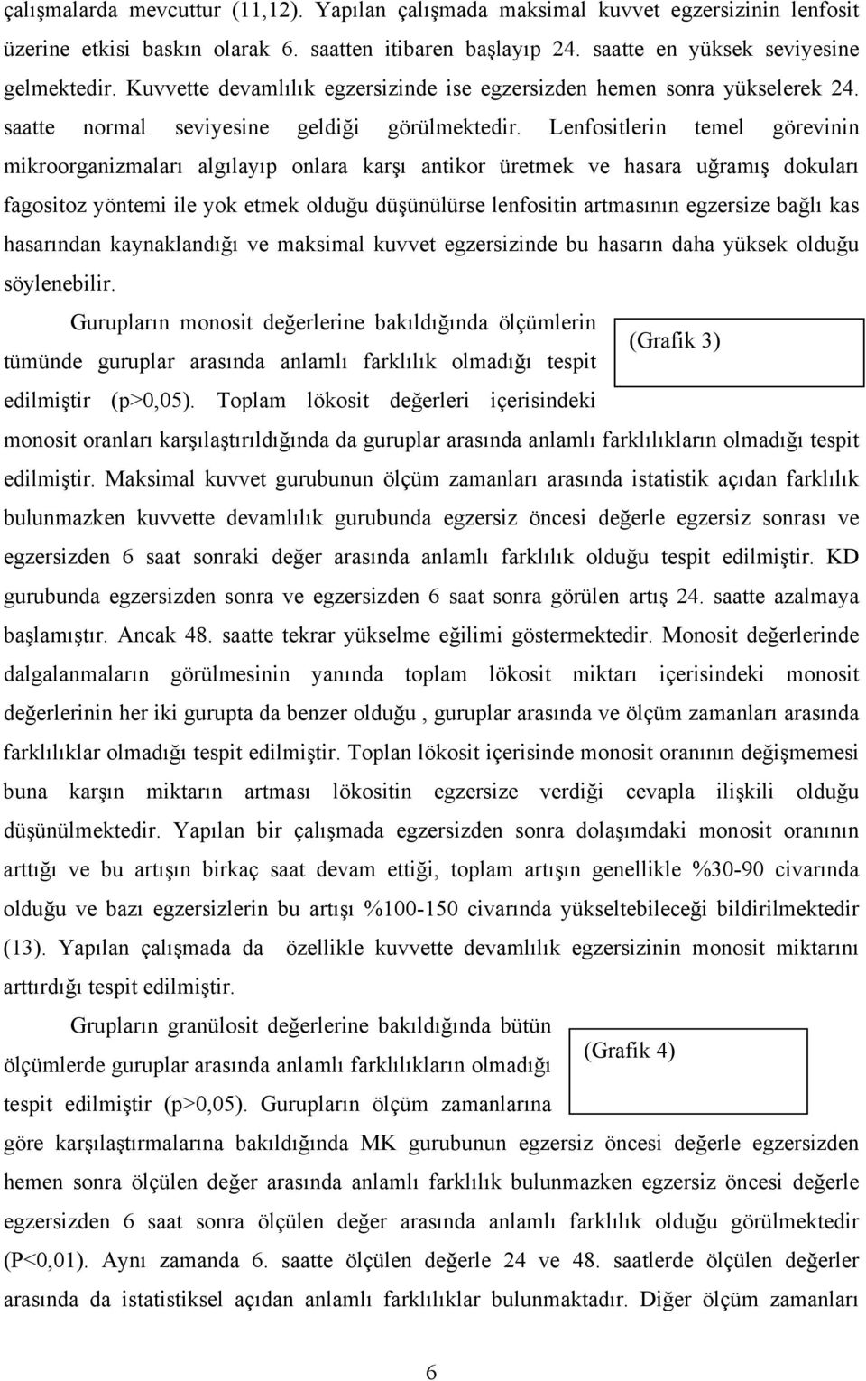 Lenfositlerin temel görevinin mikroorganizmaları algılayıp onlara karşı antikor üretmek ve hasara uğramış dokuları fagositoz yöntemi ile yok etmek olduğu düşünülürse lenfositin artmasının egzersize