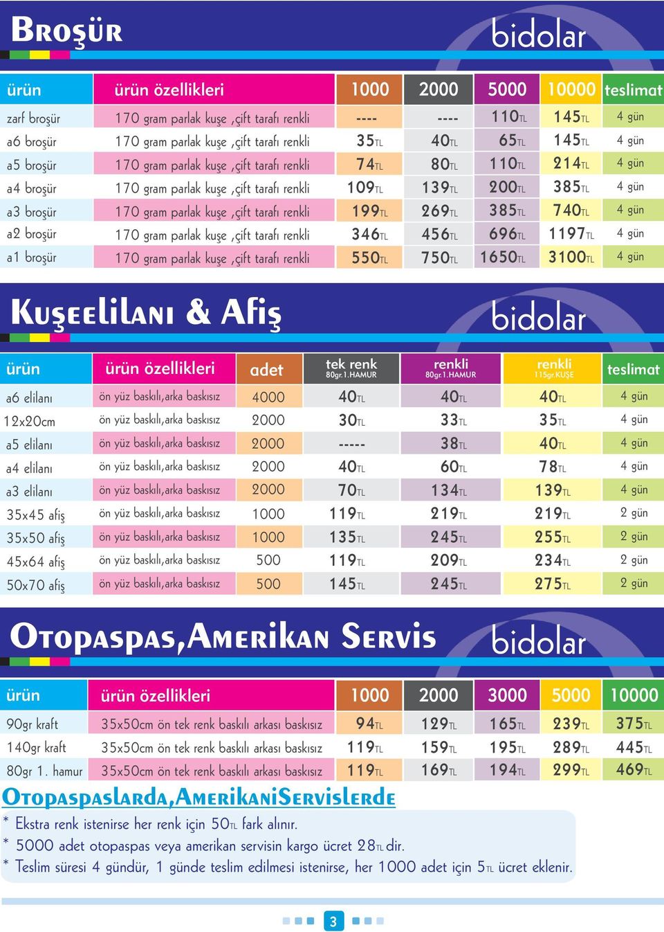 80gr.1.HAMUR 30TL ----- 70TL 119TL 1 119TL 145TL renkli 80gr.1.HAMUR 33TL 38TL 60TL 134TL 219TL 245TL 209TL 245TL renkli 115gr.