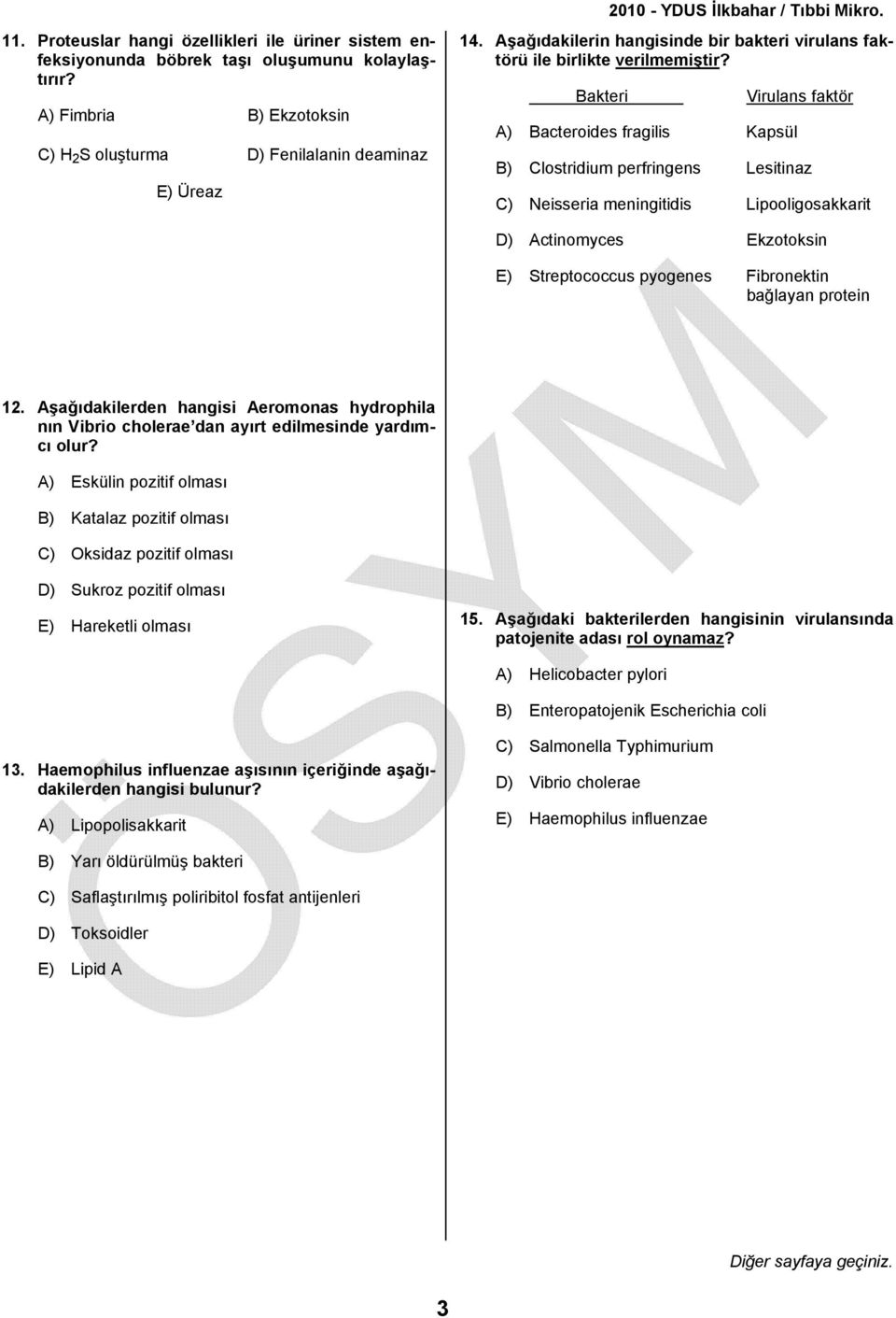 Bakteri A) Bacteroides fragilis Kapsül Virulans faktör B) Clostridium perfringens Lesitinaz C) Neisseria meningitidis Lipooligosakkarit D) Actinomyces Ekzotoksin E) Streptococcus pyogenes Fibronektin