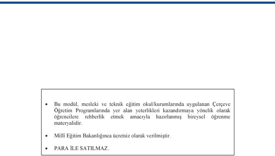 öğrencilere rehberlik etmek amacıyla hazırlanmış bireysel öğrenme