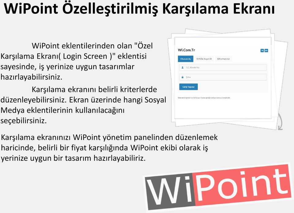 Ekran üzerinde hangi Sosyal Medya eklentilerinin kullanılacağını seçebilirsiniz.