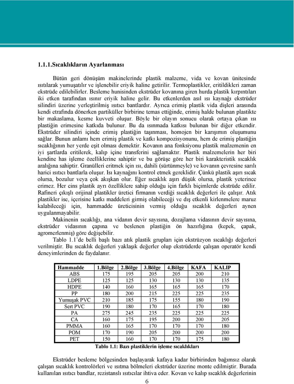 Bu etkenlerden asıl ısı kaynağı ekstrüder silindiri üzerine yerleştirilmiş ısıtıcı bantlardır.