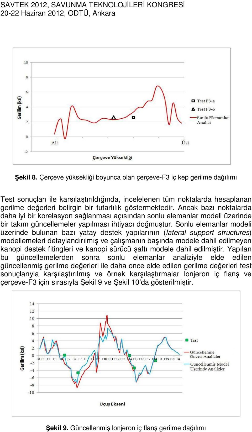 göstermektedir. Ancak bazı noktalarda daha iyi bir korelasyon sağlanması açısından sonlu elemanlar modeli üzerinde bir takım güncellemeler yapılması ihtiyacı doğmuştur.