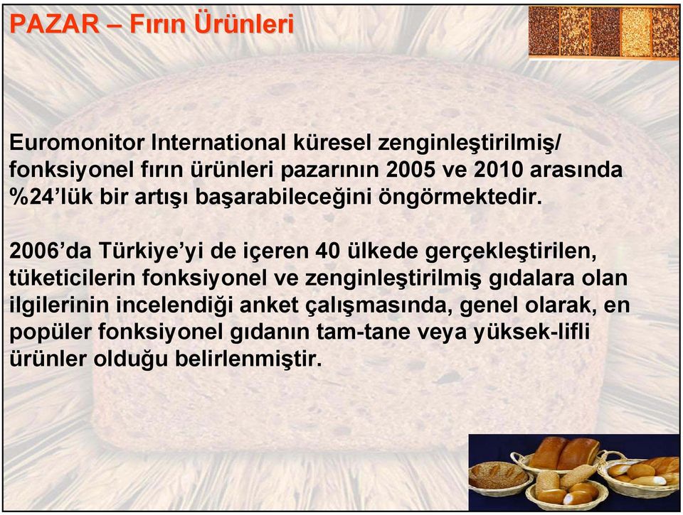 2006 da Türkiye yi de içeren 40 ülkede gerçekleştirilen, tüketicilerin fonksiyonel ve zenginleştirilmiş