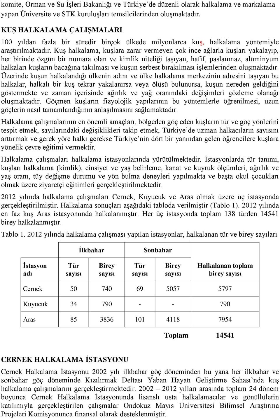 Kuş halkalama, kuşlara zarar vermeyen çok ince ağlarla kuşları yakalayıp, her birinde özgün bir numara olan ve kimlik niteliği taşıyan, hafif, paslanmaz, alüminyum halkaları kuşların bacağına