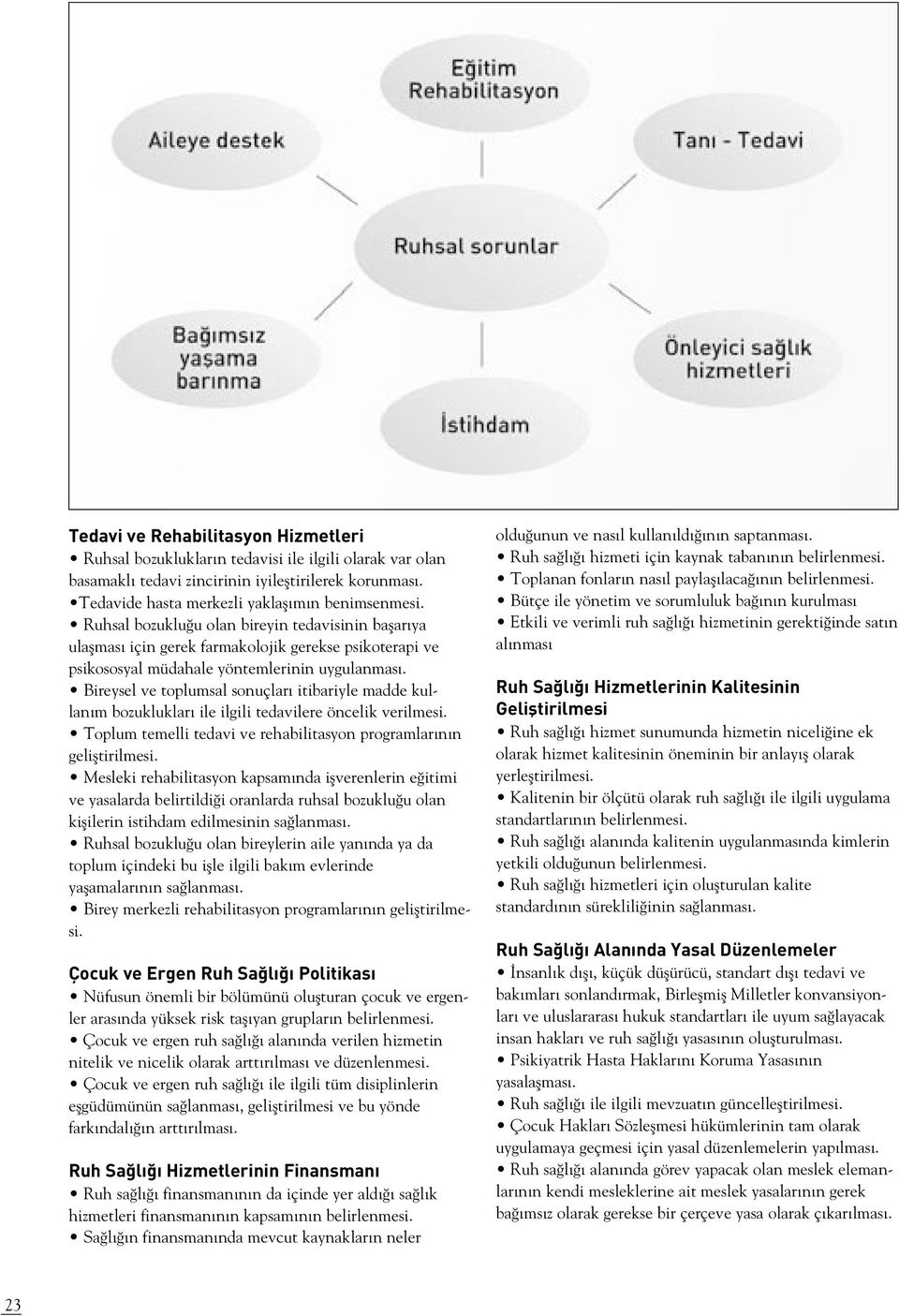 Bireysel ve toplumsal sonuçlar itibariyle madde kullan m bozukluklar ile ilgili tedavilere öncelik verilmesi. Toplum temelli tedavi ve rehabilitasyon programlar n n gelifltirilmesi.