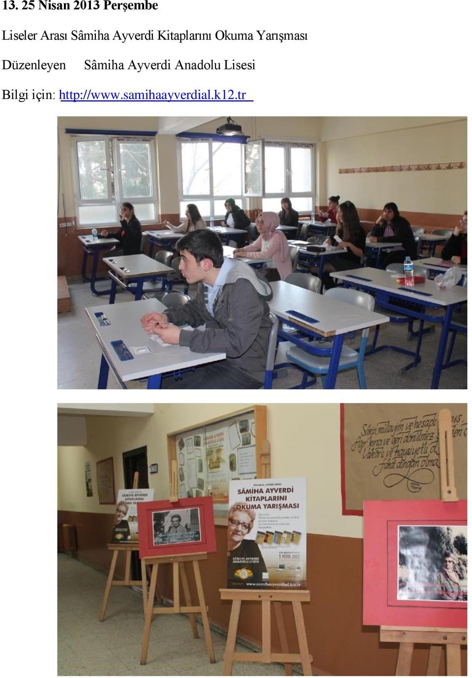 Yarışması Sâmiha Ayverdi Anadolu Lisesi