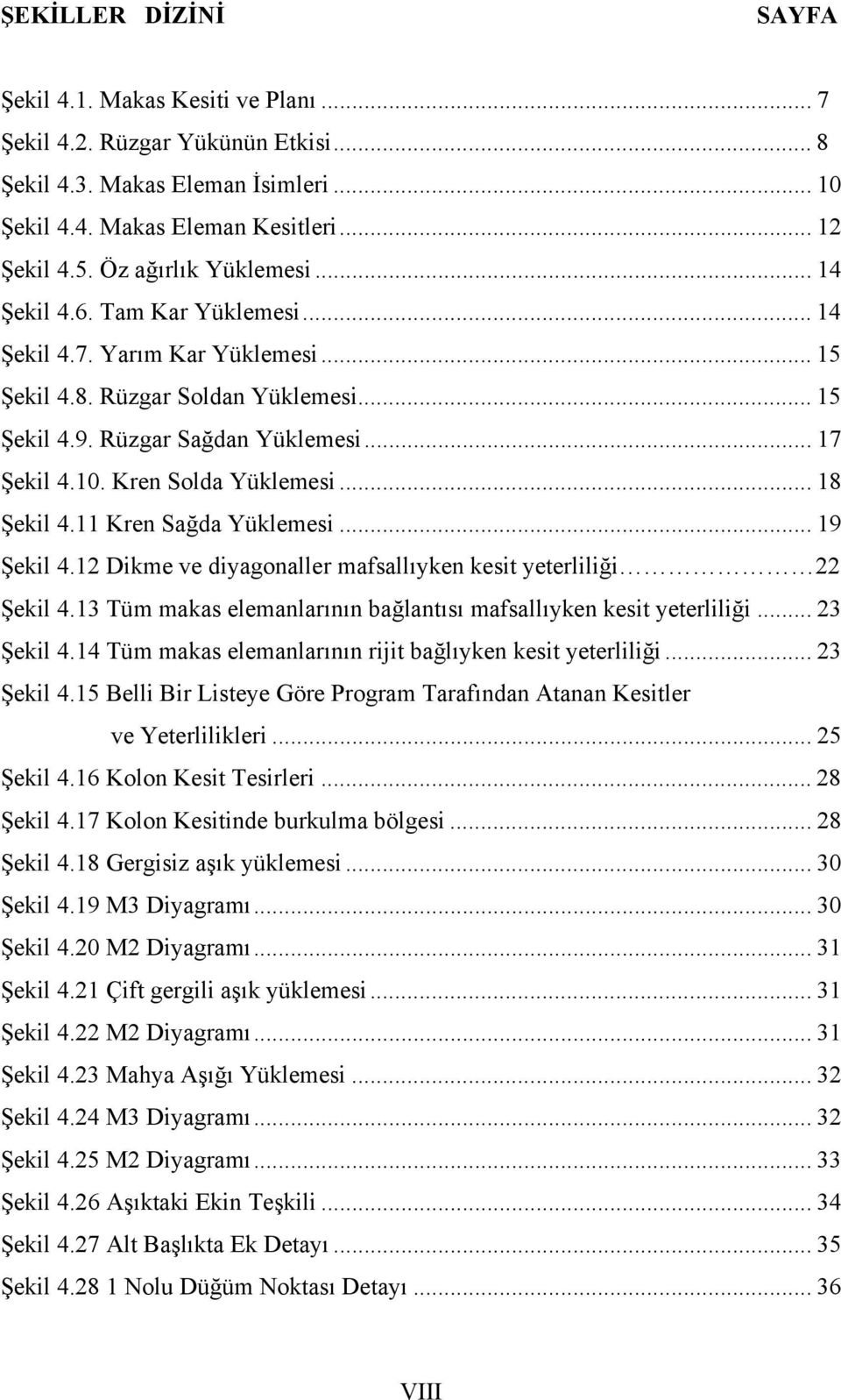 Kren Solda Yüklemesi... 18 Şekil 4.11 Kren Sağda Yüklemesi... 19 Şekil 4.1 Dikme ve diyagonaller mafsallıyken kesit yeterliliği Şekil 4.