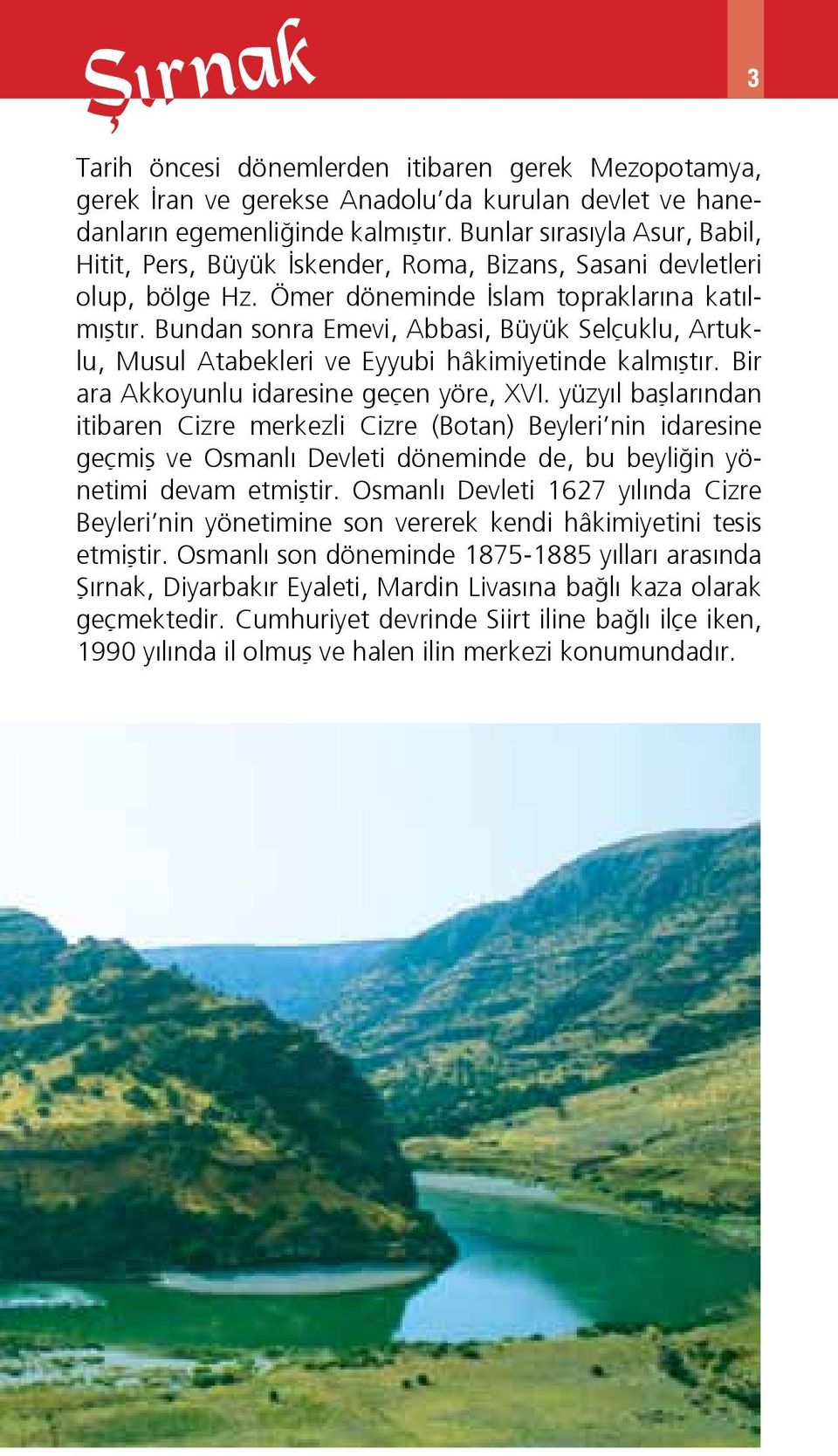 Bundan sonra Emevi, Abbasi, Büyük Selçuklu, Artuklu, Musul Atabekleri ve Eyyubi hâkimiyetinde kalmıştır. Bir ara Akkoyunlu idaresine geçen yöre, XVI.