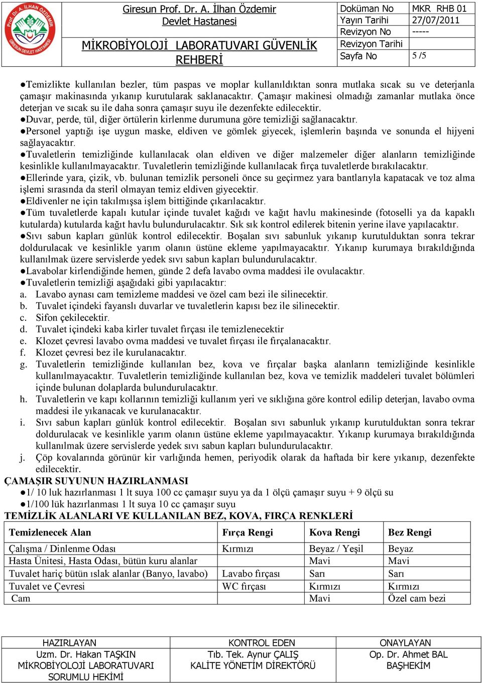 Duvar, perde, tül, diğer örtülerin kirlenme durumuna göre temizliği sağlanacaktır. Personel yaptığı işe uygun maske, eldiven ve gömlek giyecek, işlemlerin başında ve sonunda el hijyeni sağlayacaktır.