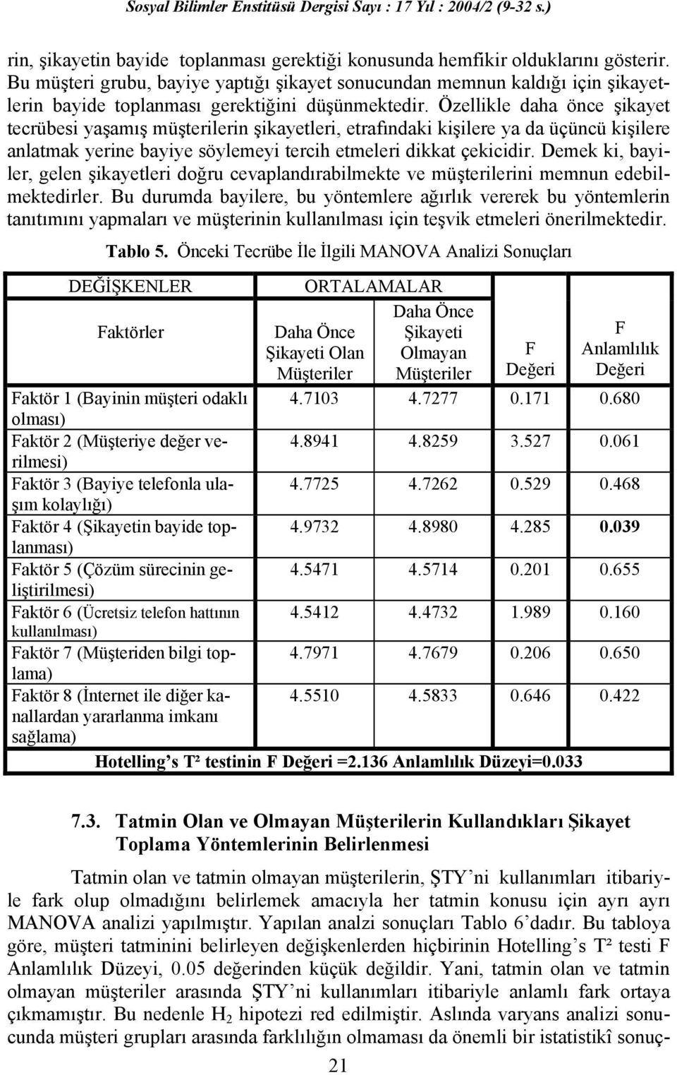 Özellikle daha önce şikayet tecrübesi yaşamış müşterilerin şikayetleri, etrafındaki kişilere ya da üçüncü kişilere anlatmak yerine bayiye söylemeyi tercih etmeleri dikkat çekicidir.