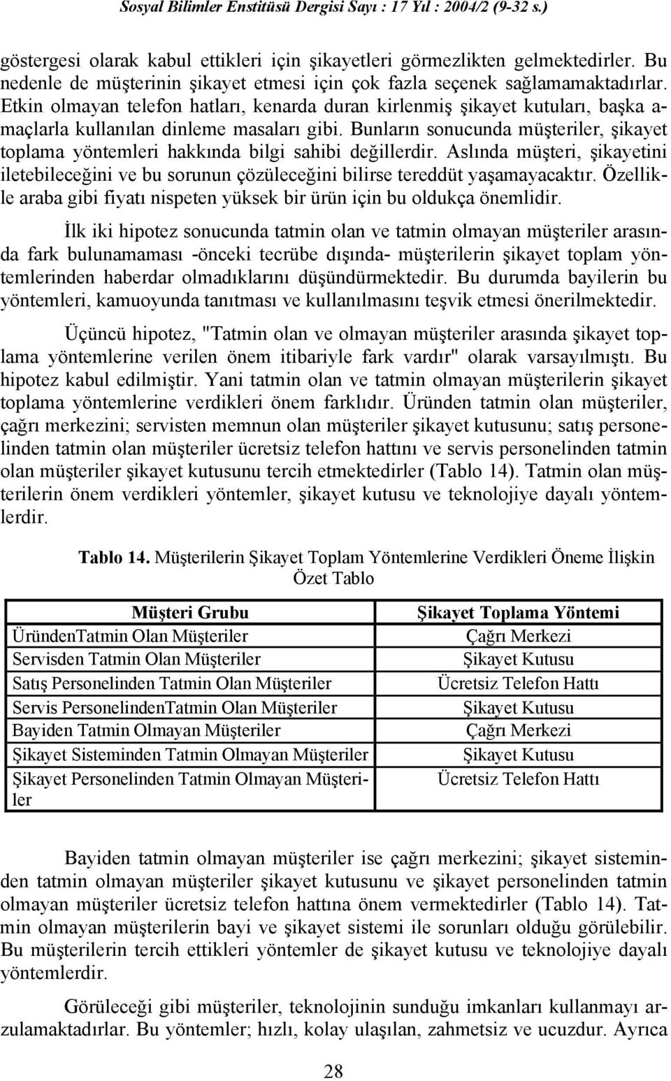 Bunların sonucunda müşteriler, şikayet toplama yöntemleri hakkında bilgi sahibi değillerdir. Aslında müşteri, şikayetini iletebileceğini ve bu sorunun çözüleceğini bilirse tereddüt yaşamayacaktır.