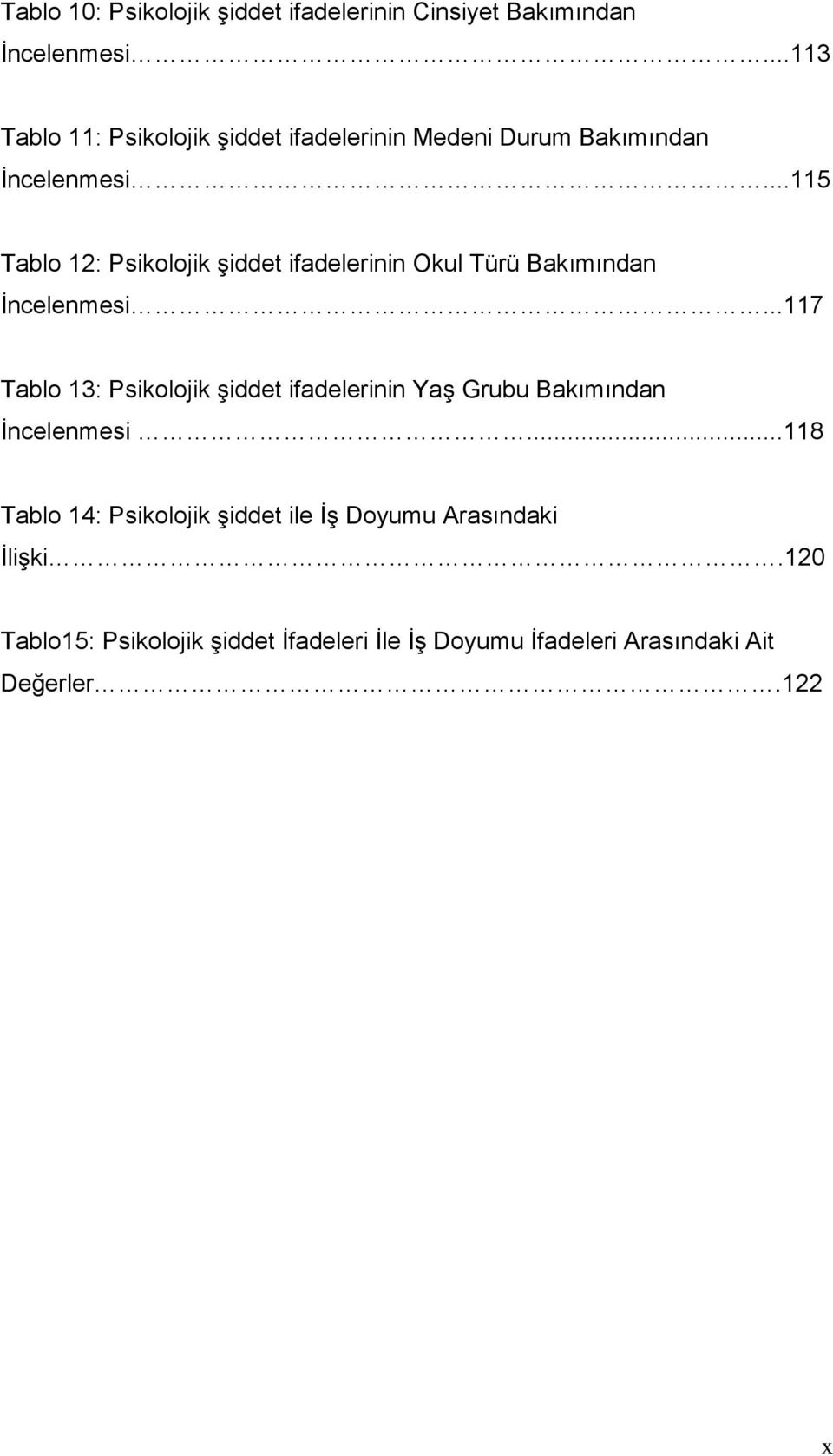 ..115 Tablo 12: Psikolojik şiddet ifadelerinin Okul Türü Bakımından İncelenmesi.