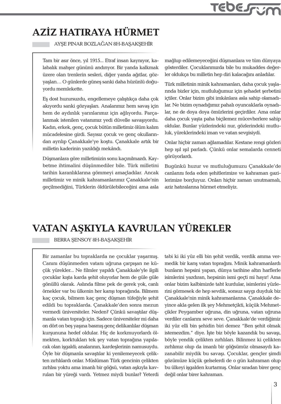 Eş dost huzursuzdu, engellemeye çalıştıkça daha çok akıyordu sanki gözyaşları. Analarımız hem savaş için hem de aydınlık yarınlarımız için ağlıyordu.