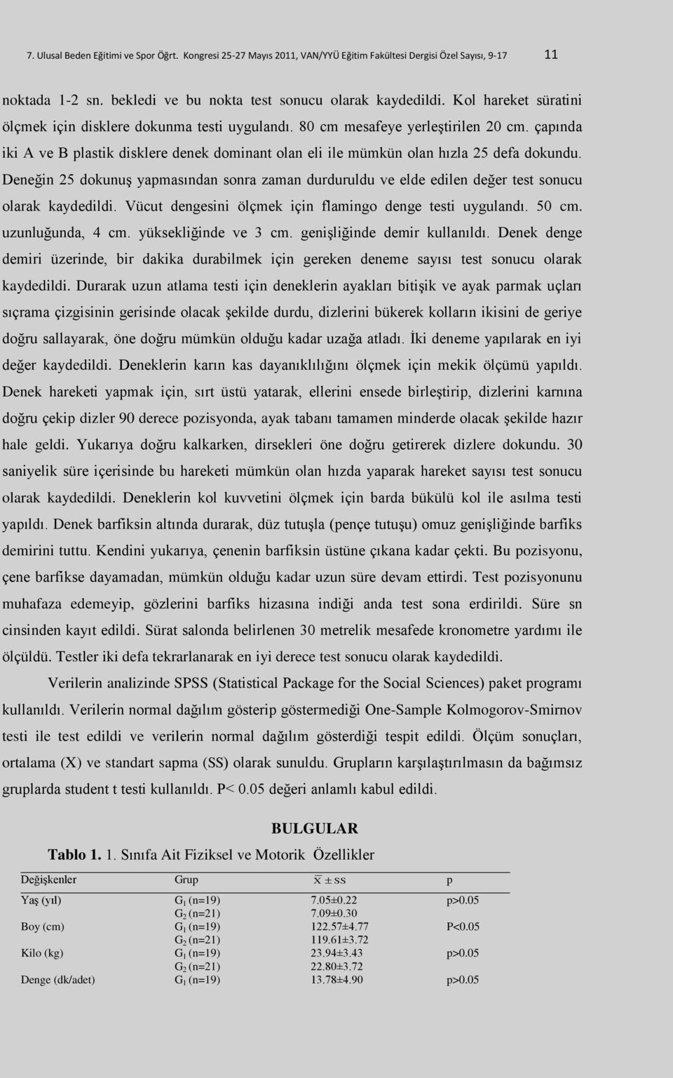 çapında iki A ve B plastik disklere denek dominant olan eli ile mümkün olan hızla 25 defa dokundu.