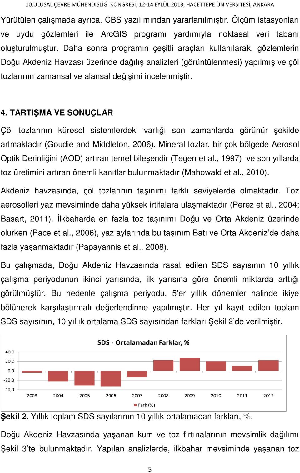 Daha sonra programın çeşitli araçları kullanılarak, gözlemlerin Doğu Akdeniz Havzası üzerinde dağılış analizleri (görüntülenmesi) yapılmış ve çöl tozlarının zamansal ve alansal değişimi incelenmiştir.